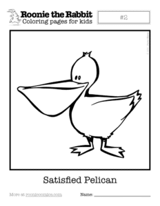 Coloring page preview: Satisfied Pelican