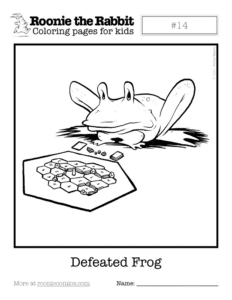 Coloring page preview: Defeated Frog