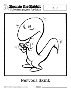 Coloring page preview: Nervous Skink