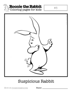 Coloring page preview: Suspicious Rabbit
