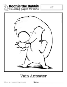 Coloring page preview: Vain Anteater