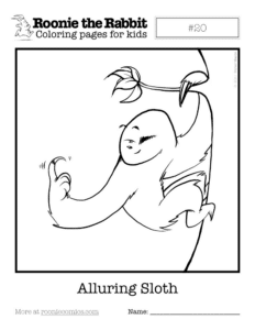Coloring page preview: Alluring Sloth