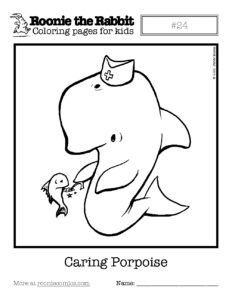 Coloring page preview: Caring Porpoise