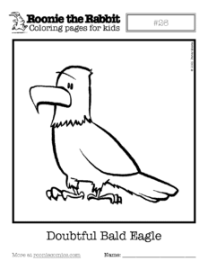 Coloring page preview: Doubtful Bald Eagle