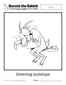 Coloring page preview: Grieving Antelope
