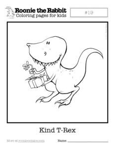 Coloring page preview: Kind T-Rex