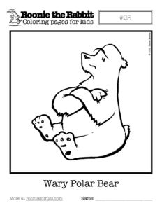 Coloring page preview: Wary Polar Bear