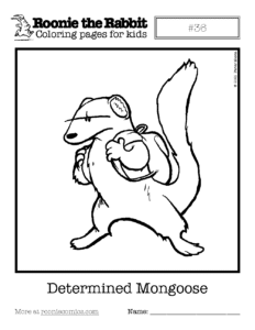 Coloring page preview: Determined Mongoose