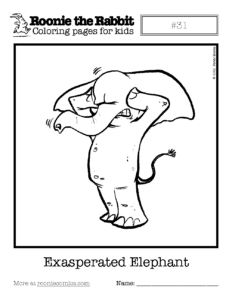 Coloring page preview: Exasperated Elephant
