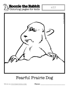 Coloring page preview: Fearful Prairie Dog