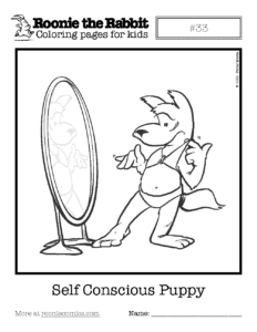 Coloring page preview: Self Conscious Puppy