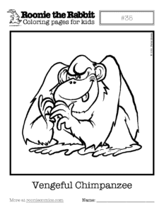 Coloring page preview: Vengeful Chimpanzee