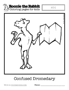 Coloring page preview: Confused Dromedary