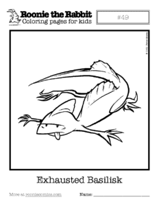 Coloring page preview: Exhausted Basilisk