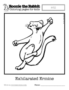 Coloring page preview: Exhilarated Ermine