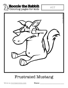 Coloring page preview: Frustrated Mustang
