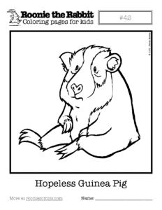 Coloring page preview: Hopeless Guinea Pig