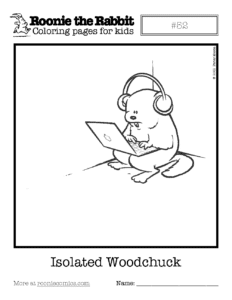 Coloring page preview: Isolated Woodchuck