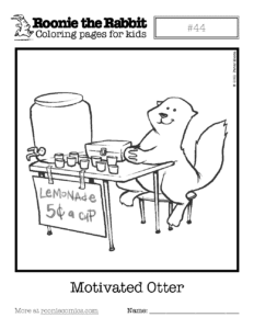 Coloring page preview: Motivated Otter