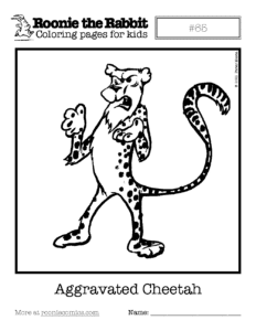 Coloring page preview: Aggravated Cheetah