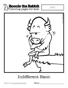 Coloring page preview: Indifferent Bison