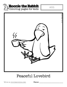 Coloring page preview: Peaceful Lovebird