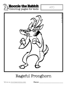 Coloring page preview: Rageful Pronghorn