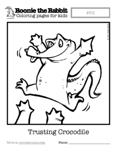Coloring page preview: Trusting Crocodile